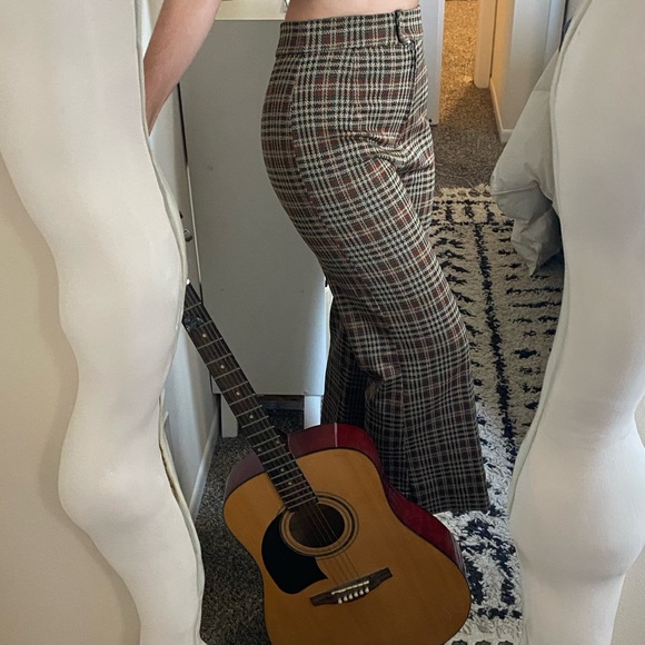 Fall Plaid Flare Pants - Picture 1 of 5